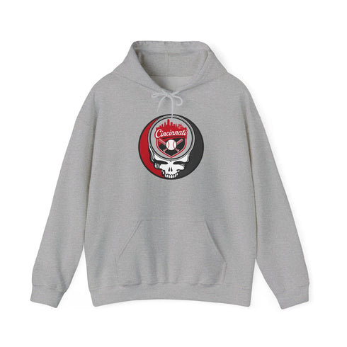 Grateful Dead - Cincinnati Reds Grateful Dead Unisex Heavy Blend Hoodie - Hooded Sweatshirt - StealieShop